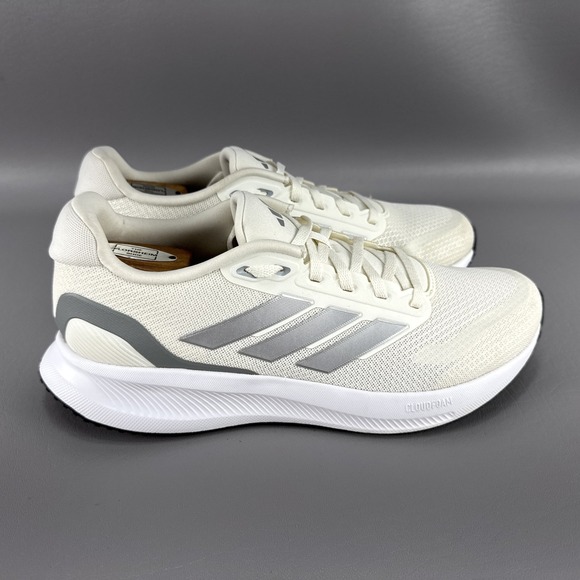 Adidas Runfalcon 5 Shoes Womens 9.5 Off White‎ Athletic Running Comfort Sneakers - Picture 4 of 14
